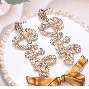 Bridal Rhinestone Drop Earrings – Sparkling Wedding Jewelry Bling Glam‎